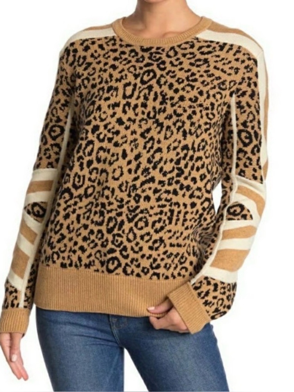 Current/Elliott Duvall Leopard Sweater Size 1